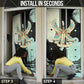 Ma’at Feather Egyptian Door Cover with Scales Symbolizing Truth and Cosmic Balance