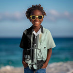 Ma’at Feather Egyptian Kid Hawaiian Shirt with Scales Symbolizing Truth and Cosmic Balance