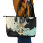 Ma’at Feather Egyptian Leather Tote Bag with Scales Symbolizing Truth and Cosmic Balance