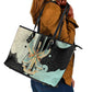 Ma’at Feather Egyptian Leather Tote Bag with Scales Symbolizing Truth and Cosmic Balance