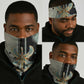 Ma’at Feather Egyptian Neck Gaiter with Scales Symbolizing Truth and Cosmic Balance