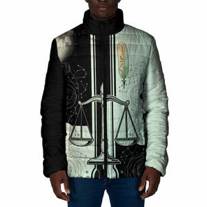 Ma’at Feather Egyptian Padded Jacket with Scales Symbolizing Truth and Cosmic Balance