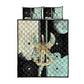 Ma’at Feather Egyptian Quilt Bed Set with Scales Symbolizing Truth and Cosmic Balance
