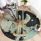Ma’at Feather Egyptian Round Carpet with Scales Symbolizing Truth and Cosmic Balance