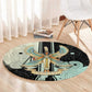 Ma’at Feather Egyptian Round Carpet with Scales Symbolizing Truth and Cosmic Balance