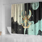 Ma’at Feather Egyptian Shower Curtain with Scales Symbolizing Truth and Cosmic Balance