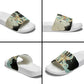 Ma’at Feather Egyptian Slide Sandals with Scales Symbolizing Truth and Cosmic Balance