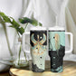 Ma’at Feather Egyptian Tumbler With Handle with Scales Symbolizing Truth and Cosmic Balance