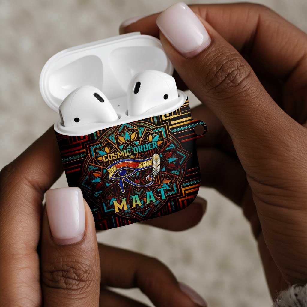Ma’at Eye of Horus AirPods Case Egyptian Feather Celebrating Truth