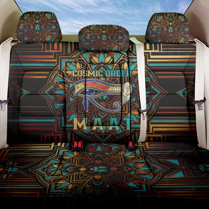 Ma’at Eye of Horus Back Car Seat Cover Egyptian Feather Celebrating Truth