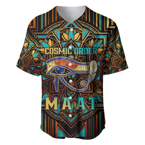 Ma’at Eye of Horus Baseball Jersey Egyptian Feather Celebrating Truth