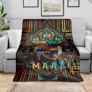 Ma’at Eye of Horus Blanket Egyptian Feather Celebrating Truth