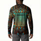 Ma’at Eye of Horus Button Sweatshirt Egyptian Feather Celebrating Truth