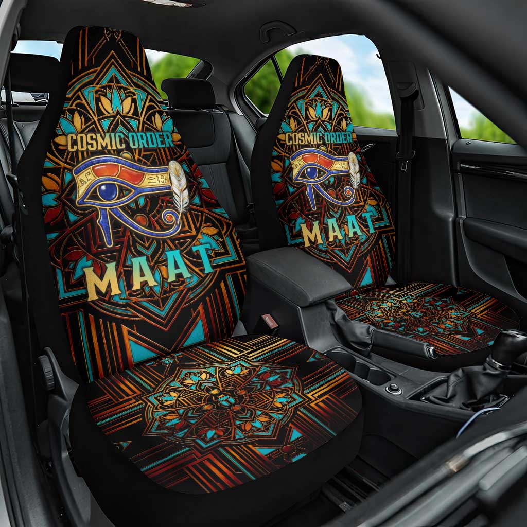 Ma’at Eye of Horus Car Seat Cover Egyptian Feather Celebrating Truth
