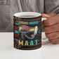 Ma’at Eye of Horus Ceramic Mug Egyptian Feather Celebrating Truth