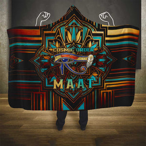 Ma’at Eye of Horus Hooded Blanket Egyptian Feather Celebrating Truth