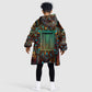 Ma’at Eye of Horus Kid Wearable Blanket Hoodie Egyptian Feather Celebrating Truth