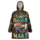 Ma’at Eye of Horus Kid Wearable Blanket Hoodie Egyptian Feather Celebrating Truth
