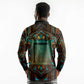 Ma’at Eye of Horus Long Sleeve Polo Shirt Egyptian Feather Celebrating Truth