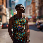 Ma’at Eye of Horus Men Tank Top Egyptian Feather Celebrating Truth