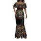 Ma’at Eye of Horus Mermaid Dress Egyptian Feather Celebrating Truth
