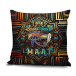 Ma’at Eye of Horus Pillow Cover Egyptian Feather Celebrating Truth