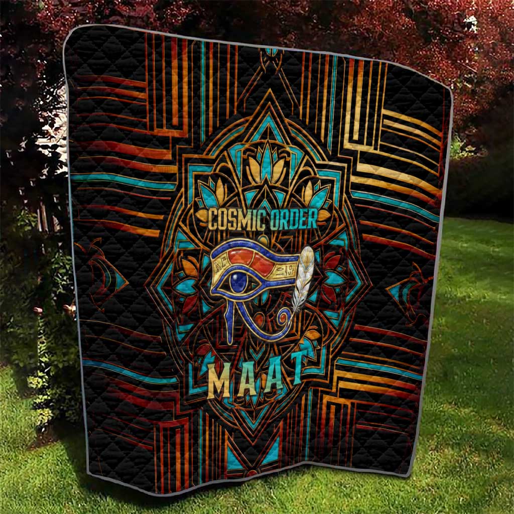 Ma’at Eye of Horus Quilt Egyptian Feather Celebrating Truth