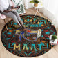 Ma’at Eye of Horus Round Carpet Egyptian Feather Celebrating Truth