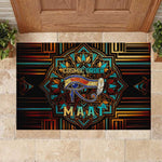 Ma’at Eye of Horus Rubber Doormat Egyptian Feather Celebrating Truth