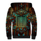 Ma’at Eye of Horus Sherpa Hoodie Egyptian Feather Celebrating Truth