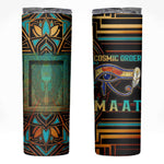 Ma’at Eye of Horus Skinny Tumbler Egyptian Feather Celebrating Truth