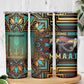 Ma’at Eye of Horus Skinny Tumbler Egyptian Feather Celebrating Truth