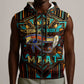 Ma’at Eye of Horus Sleeveless Zip Hoodie Egyptian Feather Celebrating Truth