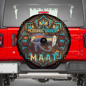 Ma’at Eye of Horus Spare Tire Cover Egyptian Feather Celebrating Truth