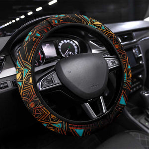 Ma’at Eye of Horus Steering Wheel Cover Egyptian Feather Celebrating Truth
