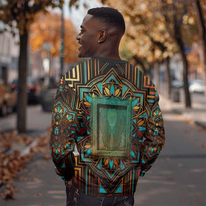 Ma’at Eye of Horus Sweatshirt Egyptian Feather Celebrating Truth