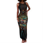 Ma’at Eye of Horus Tank Maxi Dress Egyptian Feather Celebrating Truth
