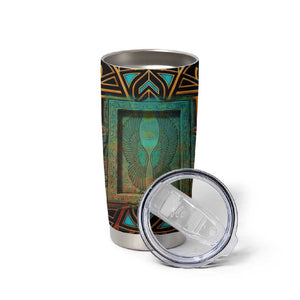 Ma’at Eye of Horus Tumbler Cup Egyptian Feather Celebrating Truth