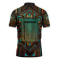 Ma’at Eye of Horus Zipper Polo Shirt Egyptian Feather Celebrating Truth