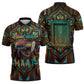 Ma’at Eye of Horus Zipper Polo Shirt Egyptian Feather Celebrating Truth