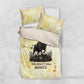 Montu Egyptian Bedding Set War God Mighty Bull Symbol Ancient Power Hieroglyphic