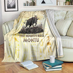 Montu Egyptian Blanket War God Mighty Bull Symbol Ancient Power Hieroglyphic