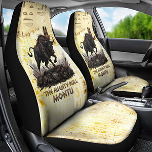 Montu Egyptian Car Seat Cover War God Mighty Bull Symbol Ancient Power Hieroglyphic