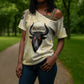 Montu Egyptian Cross Shoulder Shirt War God Mighty Bull Symbol Ancient Power Hieroglyphic