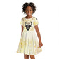 Montu Egyptian Kid Short Sleeve Dress War God Mighty Bull Symbol Ancient Power Hieroglyphic