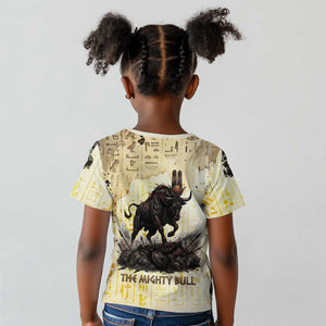 Montu Egyptian Kid T shirt War God Mighty Bull Symbol Ancient Power Hieroglyphic
