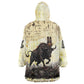 Montu Egyptian Kid Wearable Blanket Hoodie War God Mighty Bull Symbol Ancient Power Hieroglyphic