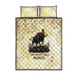 Montu Egyptian Quilt Bed Set War God Mighty Bull Symbol Ancient Power Hieroglyphic