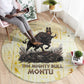 Montu Egyptian Round Carpet War God Mighty Bull Symbol Ancient Power Hieroglyphic
