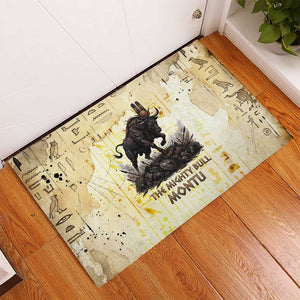 Montu Egyptian Rubber Doormat War God Mighty Bull Symbol Ancient Power Hieroglyphic
